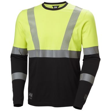 Helly Hansen Workwear Fyre 79298 Pitkähihainen T-paita keltainen/tummanharmaa/musta