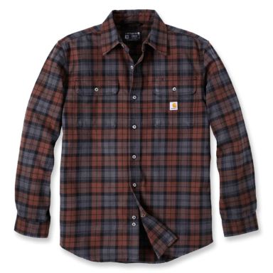 Carhartt 106356B80 Flannel skjorte rustrød