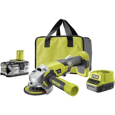 Ryobi R18AG-140S Vinkelslip med batteri och laddare