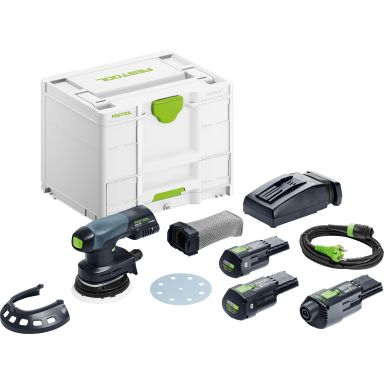 Festool ETSC 125 3,0 I-Set Excenterslip med batteri och laddare