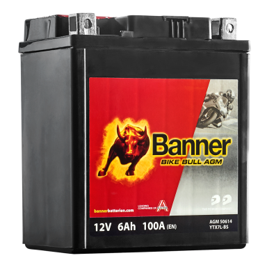 Banner Bike Bull AGM 50614 Startbatteri 12V, 6 Ah