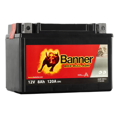 Banner Bike Bull AGM 50812 Startbatteri 12V, 8 Ah
