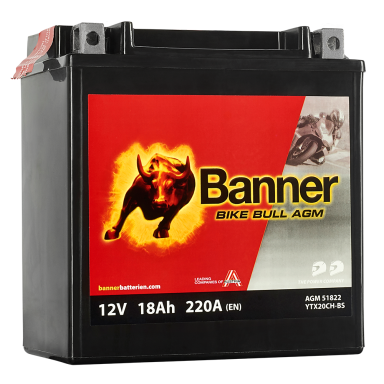 Banner Bike Bull AGM 51822 Startbatteri 12V, 18 Ah