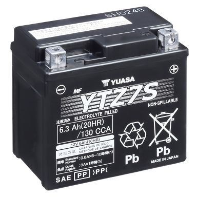 Yuasa YTZ7S Startbatteri 12V, 6,3 Ah