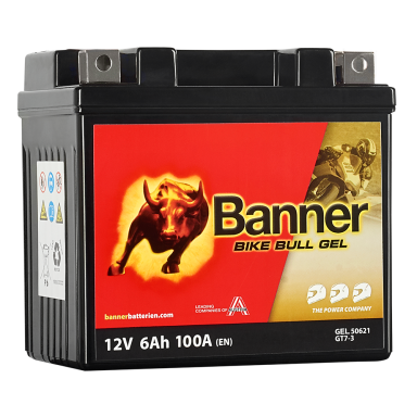 Banner Bike Bull GEL GEL50621 Startbatteri 12V, 6 Ah