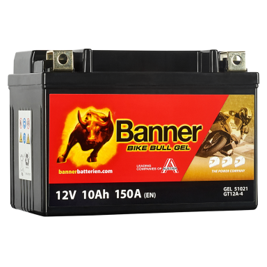 Banner Bike Bull GEL GEL51021 Startbatteri 12V, 10 Ah