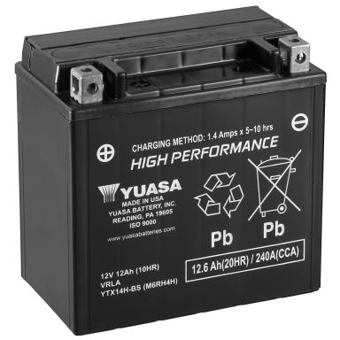 Yuasa YTX14H-BS Startbatteri 12V, 12,6 Ah