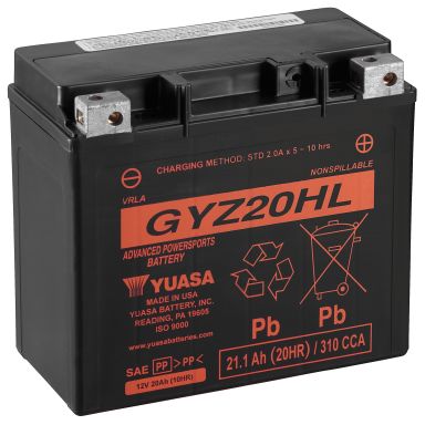 Yuasa GYZ20HL Startbatteri 12V, 21,1 Ah