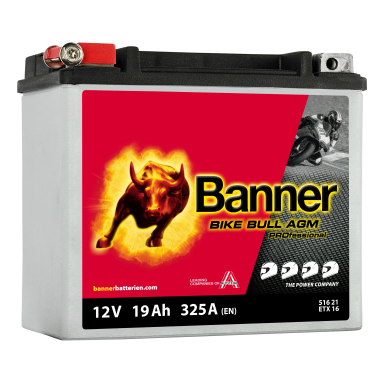 Banner Bike Bull AGM Pro ETX51621 Startbatteri 12V, 19 Ah