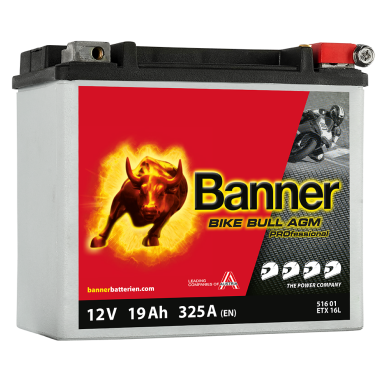 Banner Bike Bull AGM Pro ETX51601 Startbatteri 12V, 19 Ah