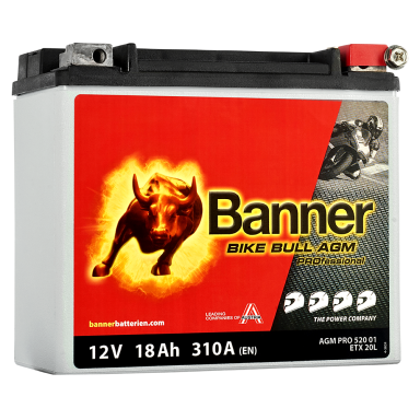 Banner Bike Bull AGM Pro ETX52001 Startbatteri 12V, 18 Ah