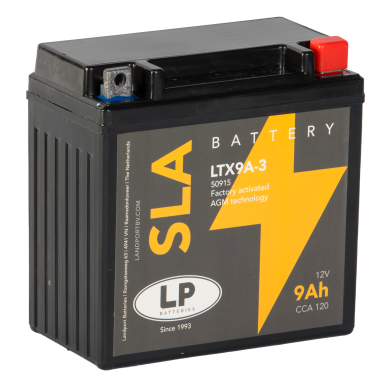 LP Batteries LPYTX9A-3 Startbatteri 12V, 9 Ah