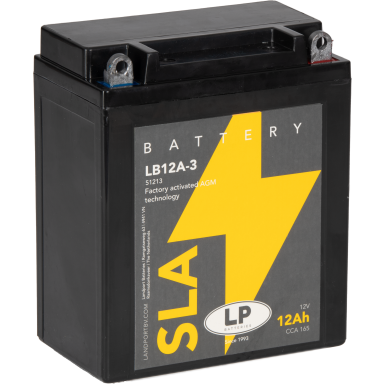 LP Batteries LPYB12A-3 Startbatteri 12V, 12 Ah