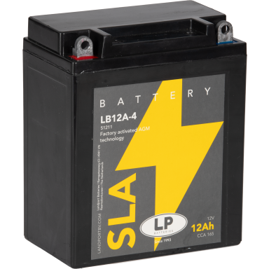 LP Batteries LPYB12A-4 Startbatteri 12V, 12 Ah