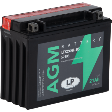 LP Batteries LPYTX24HL-BS Startbatteri 12V, 21 Ah