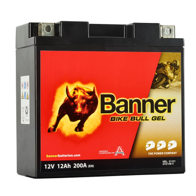Banner Bike Bull GEL GEL51221 Startbatteri 12V, 12 Ah