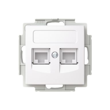 ABB Saga FOT6208-916 Datauttag med två Keystone RJ45-kontakter