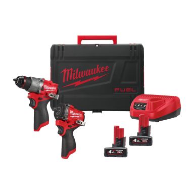 Milwaukee M12 FPP2X2-402X Verktygspaket med batteri och laddare