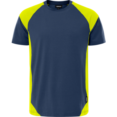 Fristads 7046 GTM T-shirt marineblå/gul