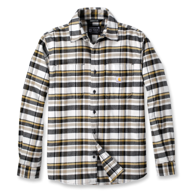 Carhartt 106352W03 Flannel skjorte hvidbrun