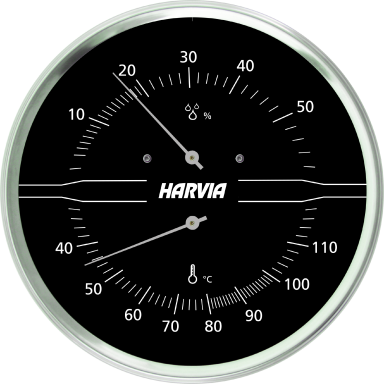Harvia A-210-THS Termo- og hygrometer svart