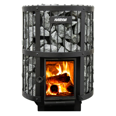 Harvia Legend 240 Greenflame Badstueovn vedfyrt