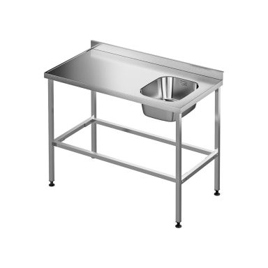 Purus SB-1200-34H Vaskebænk 1200x620x900 mm, højreplaceret køkkenvask