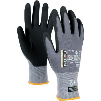 OX-ON Flexible Advanced 1900 Montagehandske grå/svart, 12-pack