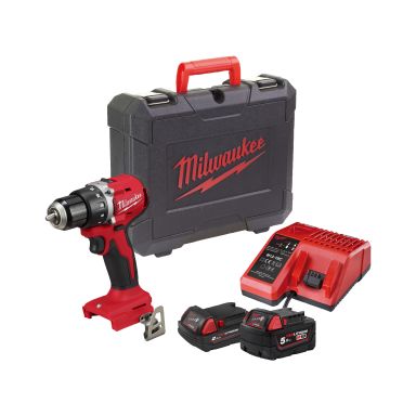 Milwaukee M18 BLDDRC-522C Akkuporakone akkujen ja laturin kanssa