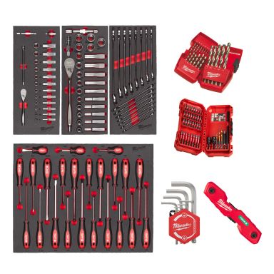Milwaukee 4932499473 Käsityökalusarja 170 osaa, vaahtomuovialustalla