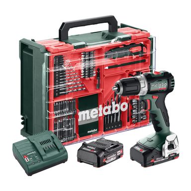 Metabo BS18L Akkuporakone akkujen ja laturin kanssa