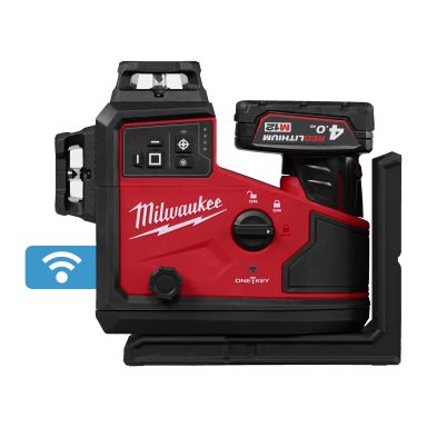Milwaukee M12 A3PLO-401C Treplanlaser med batteri og lader