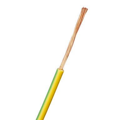 Nexans RK Kopplingskabel 1x1.5 mm², gröngul, 90°C (H07V2-K)