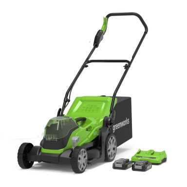 Greenworks G24X2LM41 Akkuruohonleikkuri akkujen ja laturin kanssa