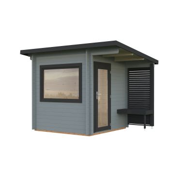 Palmako Sanna Bastu 4,4 m², Invändig 4,1 m², ljusgrå + antracit