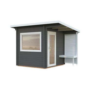 Palmako Sanna Bastu 4,4 m², Invändig 4,1 m², grå + vit