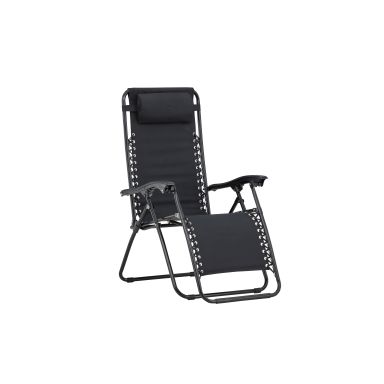 Venture Home Vulcano Solstol Svart, 2-pack
