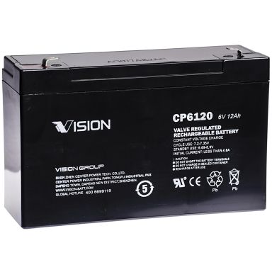 Vision CP6120 Batteri 6V, 12 Ah
