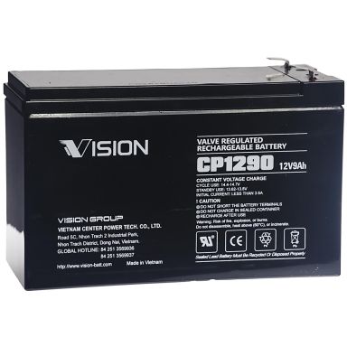 Vision CP1290F2 Batteri 12V, 9 Ah