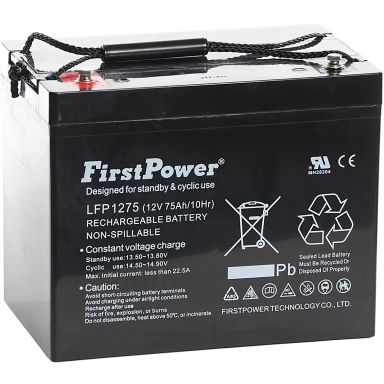 First Power LFP1275 Batteri 12V, 75 Ah