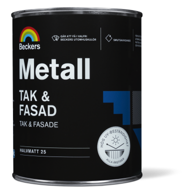 Beckers Metall Tak&Fasad Täckfärg halvmatt