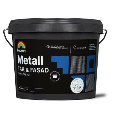 Beckers Metall Tak&Fasad Täckfärg halvmatt