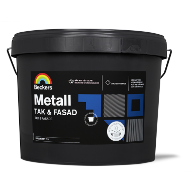 Beckers Metall Tak&Fasad Täckfärg halvmatt