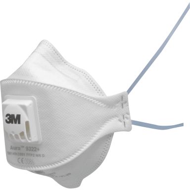 3M Aura 9300+G3 Halvmask 10-pack, med ventil