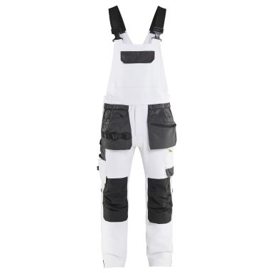 Blåkläder 262516421098C52 Hängselbyxa vit/svart