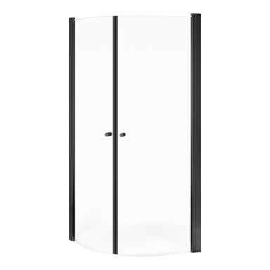 Gustavsberg Round GB51RNDR8080BL Brusehjørne klar glas/sort