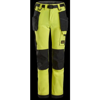 Snickers Workwear 7575-6704 AllroundWork Arbeidsbukse for barn, neongul/svart