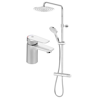 Gustavsberg Atlantic GB41201399 Takduschset med tvättställsblandare, 160 c/c, krom