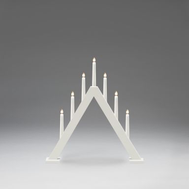 Konstsmide 3931-205 Adventsljusstake vit, 7 ljus