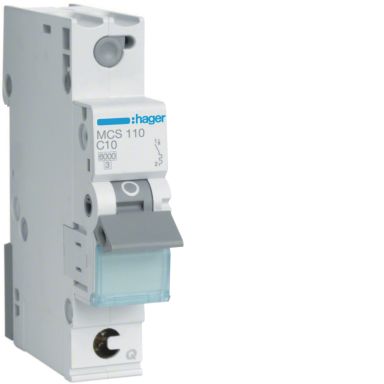 Hager MCS110 Miniatyrbryter 1-polet, 6 kA, C-karakteristikk
